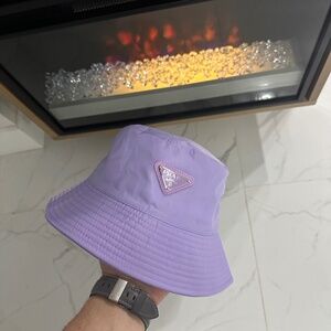 PRADA Re Nylon OS BUCKET HAT Purple Nylon  Unisex cap Excellent Condition